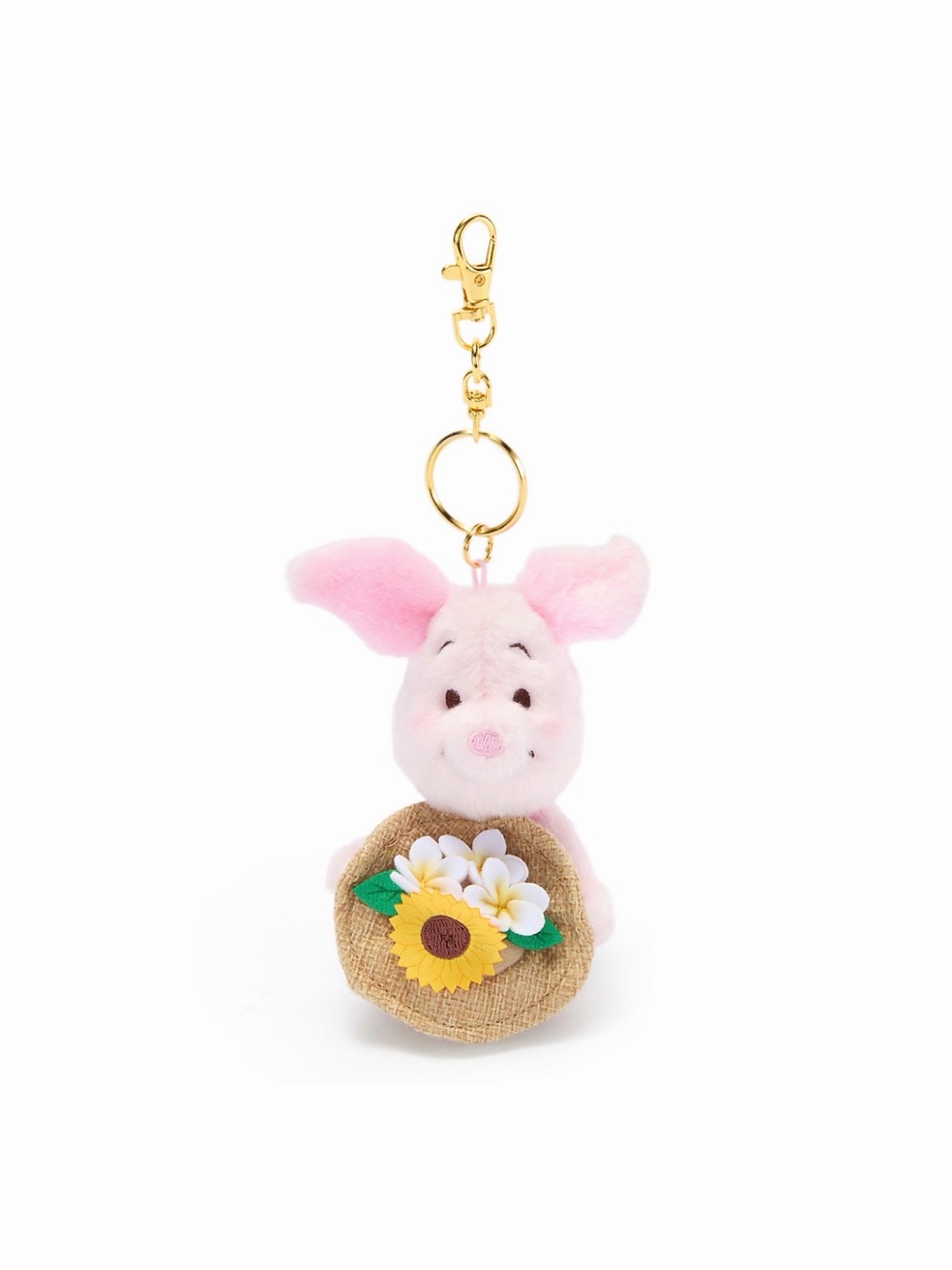 Piglet summertime plush key chain bag charm- Japan Disney - 5"